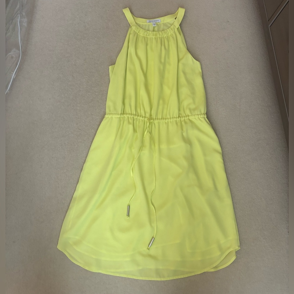 Banana Republic Yellow Smocked Mini Sundress